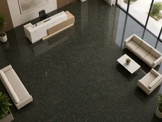 Asian Green granite in an office lobby, visualisation