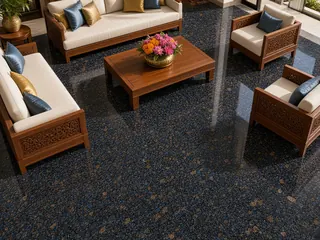Safari Blue granite in a hotel lobby, visualisation