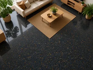 Safari Blue granite in a living room, visualisation