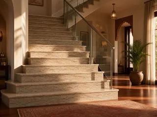 Shiva Gold granite in a staircase, visualisation